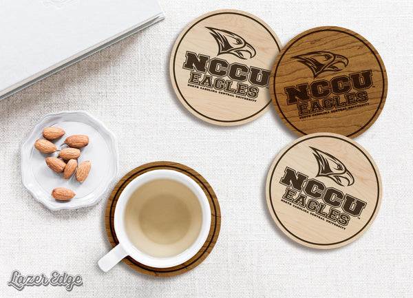North Carolina Central University Eagles Coaster – Crafted from Cherry or Maple Wood – NCCU Eagles
