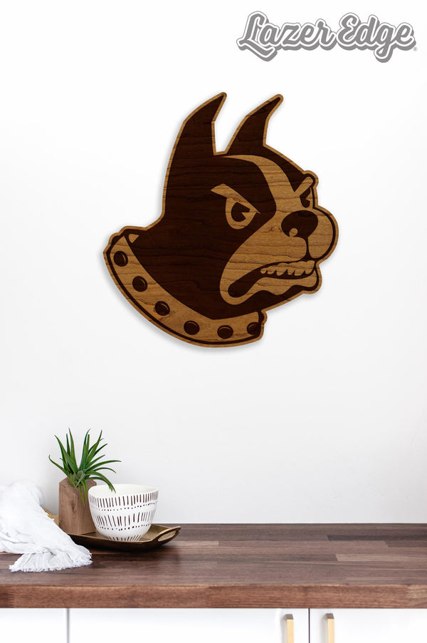Wofford College Terrier Wall Hanging - Crafted from Cherry or Maple Wood - Wofford College