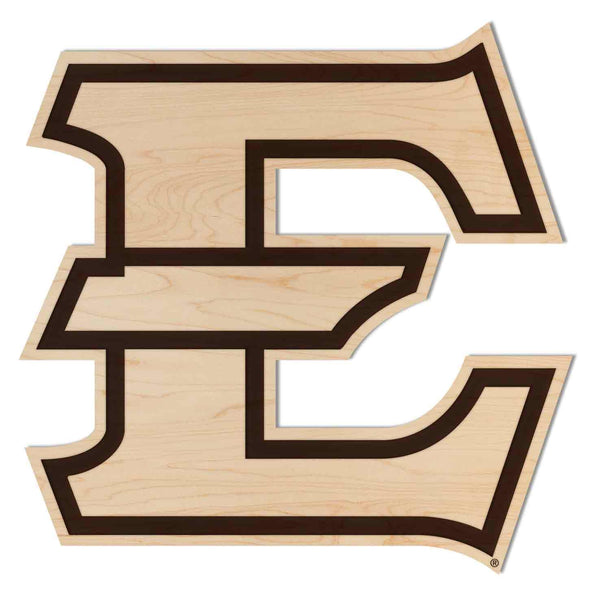 East Tennessee State University Block E  Wall Hanging - Crafted from Cherry or Maple Wood - ETSU Buccaneers