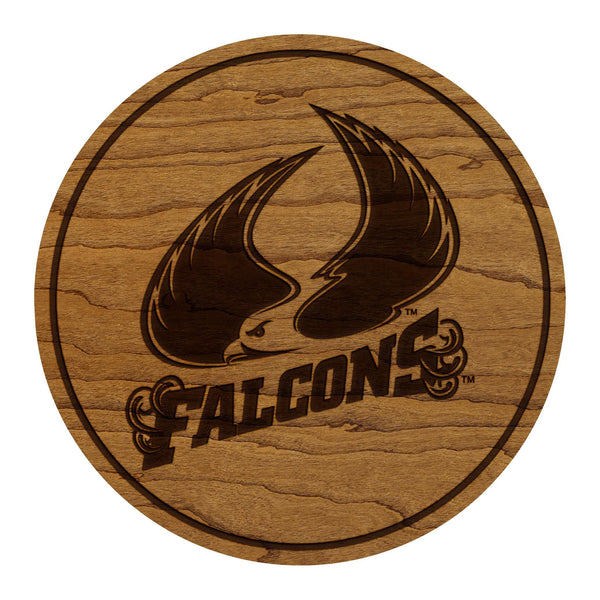Saint Augustine's University Falcons Coaster - Crafted from Cherry or Maple Wood - Saint Augustine's Falcons