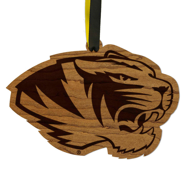 University of Missouri Tigers Ornament – Crafted from Cherry and Maple Wood – Mizzou Tigers