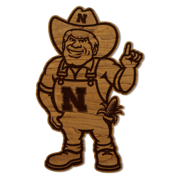 University of Nebraska Herbie Wall Hanging – Crafted from Cherry and  Maple Wood - Nebraska Huskers