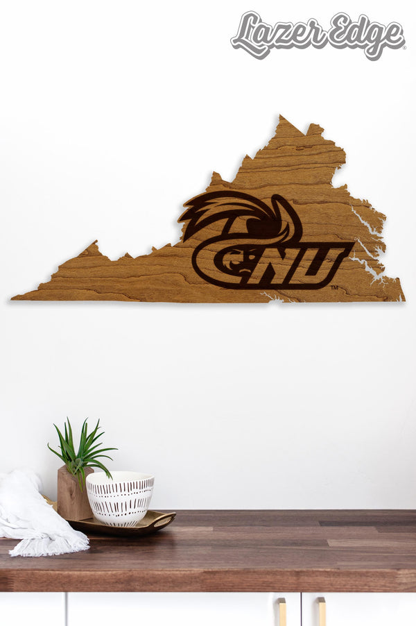 Christopher Newport University Secalt on State Wall Hanging - Crafted from Cherry and Maple Wood - CNU Captains