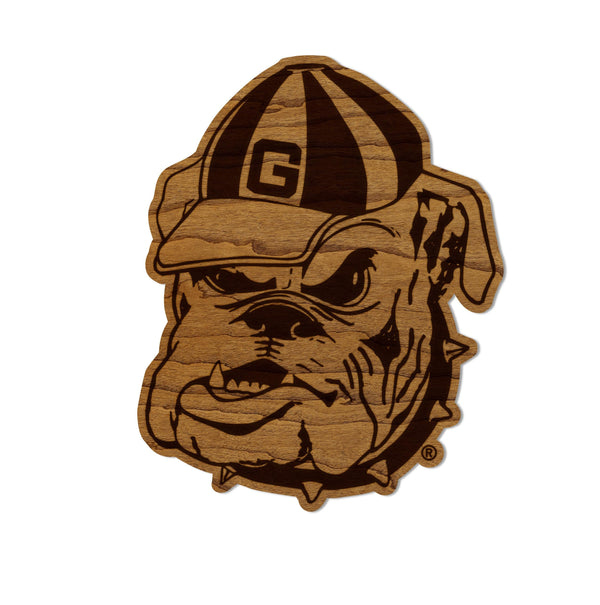 University of Georgia Bulldog Magnet - Crafted from Cherry or Maple Wood - Georgia Bulldogs