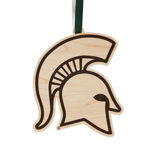 Michigan State University Spartans Ornament – Crafted from Cherry and Maple Wood – Michigan State Spartans