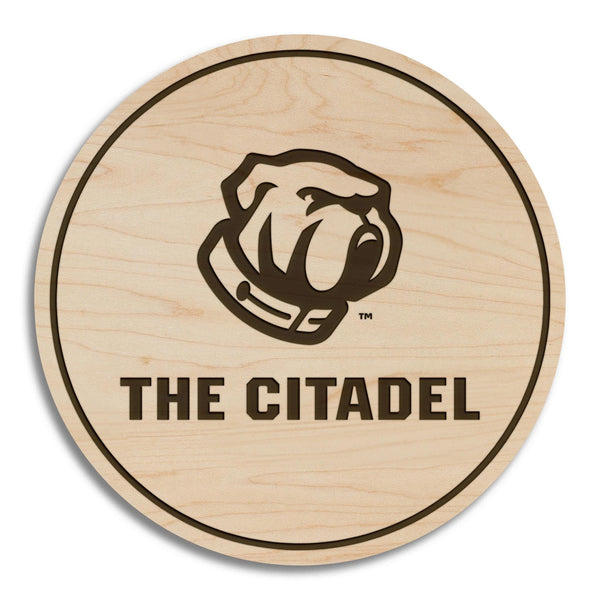 The Citadel Military College Bulldogs Coasters – Crafted from Cherry and Maple Wood – The Citadel Bulldogs