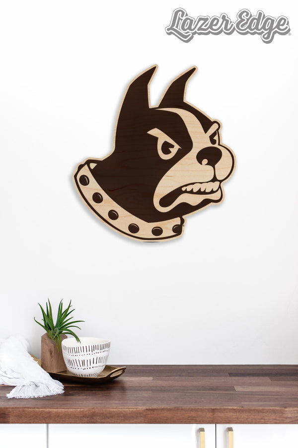 Wofford College Terrier Wall Hanging - Crafted from Cherry or Maple Wood - Wofford College