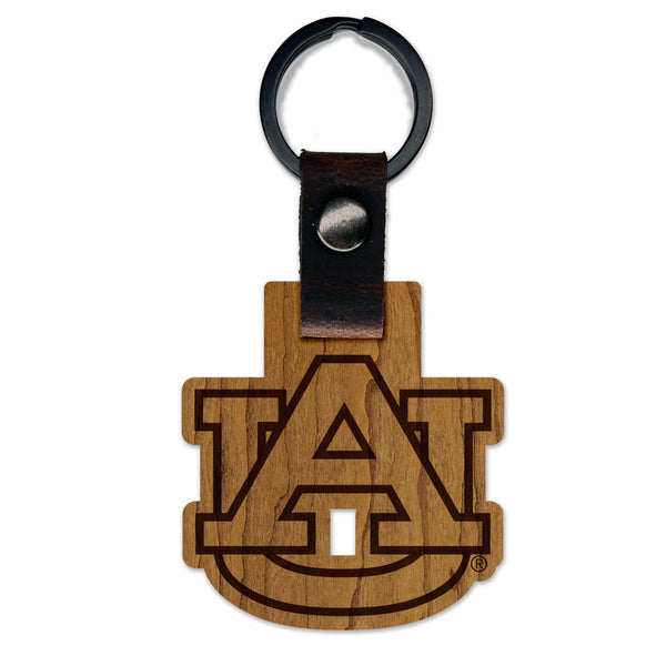 Auburn University Wooden Keychain – Crafted from Cherry or Maple Wood