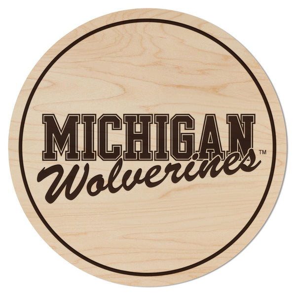University of Michigan Wolverines Coaster – Crafted from Cherry or Maple Wood