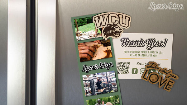 Western Carolina University Catamounts Magnet - Crafted from Cherry or Maple Wood - WCU Catamounts