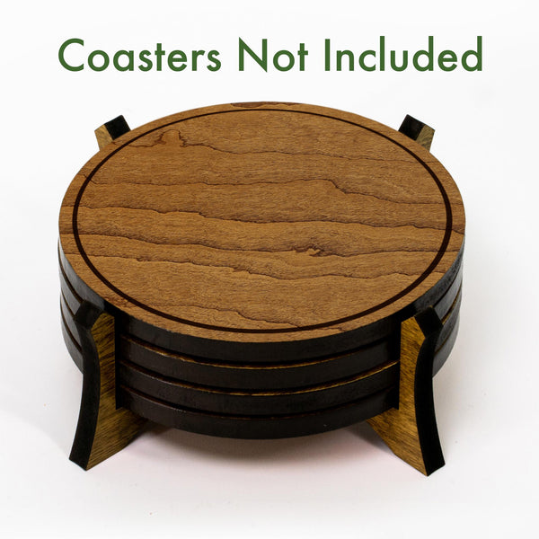 Wooden Coasters Holder - Crafted from Cherry or Maple Wood - Coasters Sold Separatley