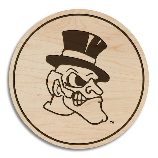 Wake Forest University Demon Deacon Coasters – Crafted from Cherry Wood – Wake Forest Demon Deacons