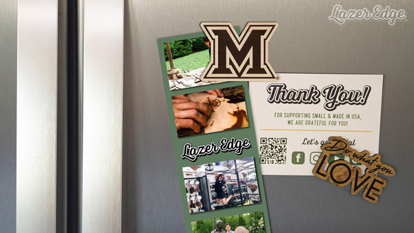 Miami University of Ohio Logo Magnet - Crafted from Cherry or Maple Wood - Miami Redhawks