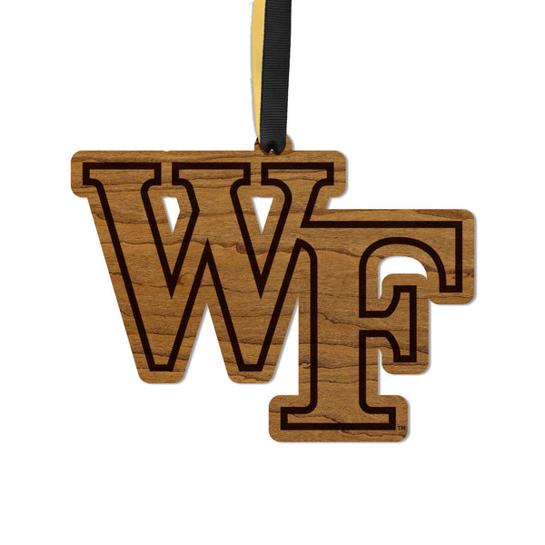 Wake Forest University WF Ornament – Crafted from Cherry and Maple Wood – Wake Forest Demon Deacons