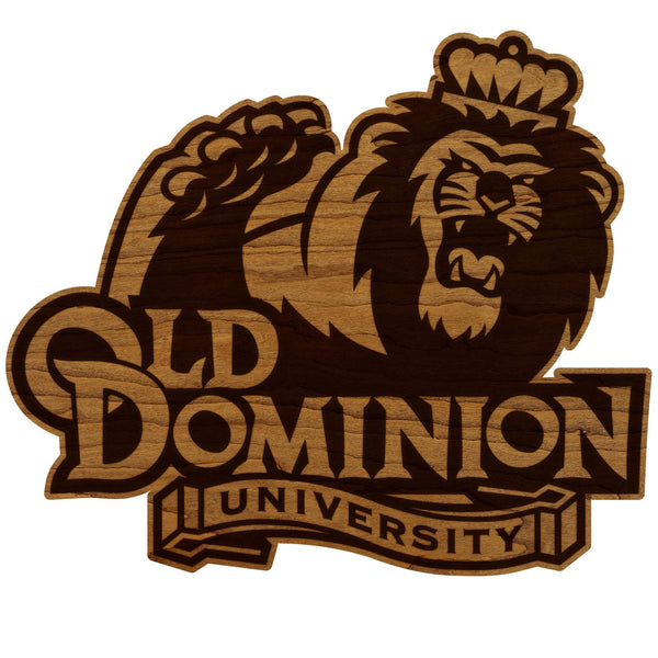 Old Dominion University Monarch Logo Wall Hanging - Crafted from Cherry or Maple Wood - ODU Monarchs