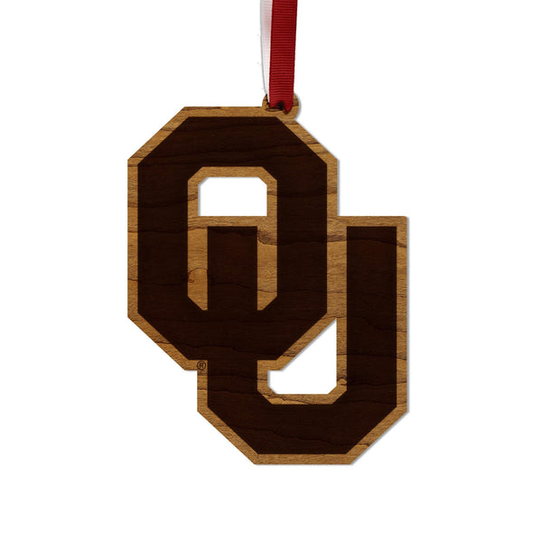 Oklahoma University OU Ornament – Crafted from Cherry or Maple Wood