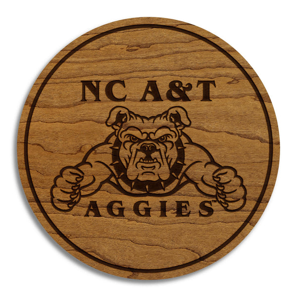 North Carolina Agricultural and Technical State University Aggies Coaster – Crafted from Cherry or Maple Wood – NC A&T Aggies