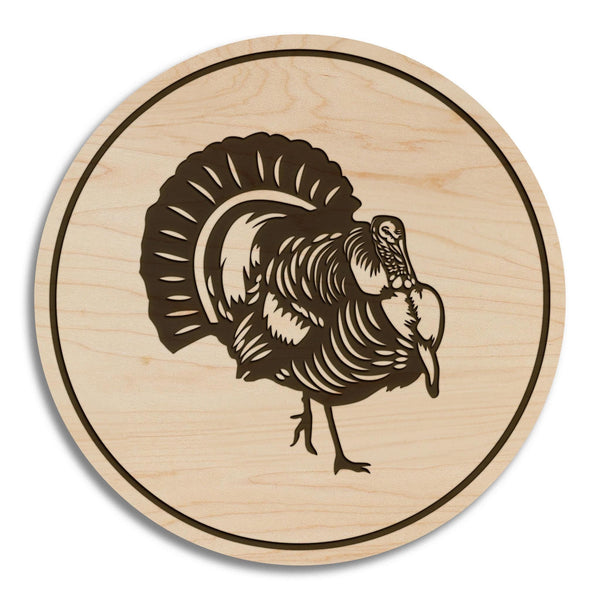 Turkey Hunting Coaster – Crafted from Cherry or Maple Wood