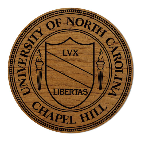 University of North Carolina University Seal Wall Hanging – Crafted from Cherry and  Maple Wood - UNC Tarheels