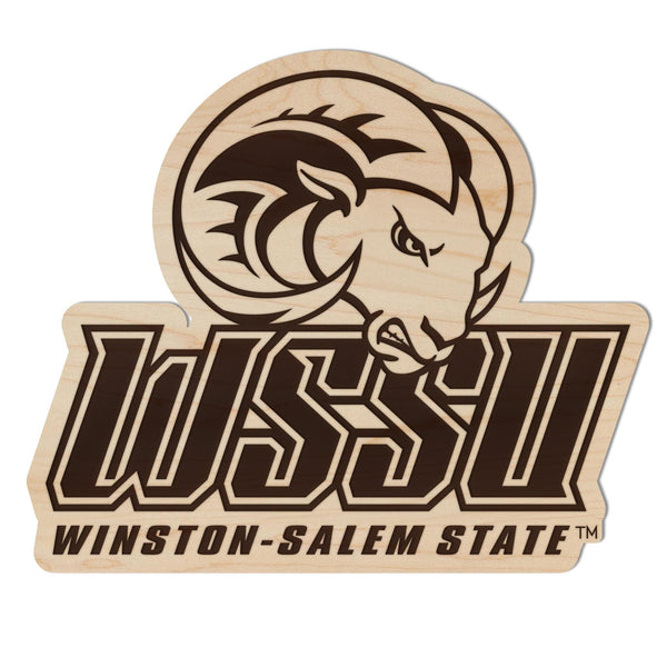 Winston Salem State University Rams Magnet - Crafted from Cherry or Maple Wood - Winston Salem State University Rams