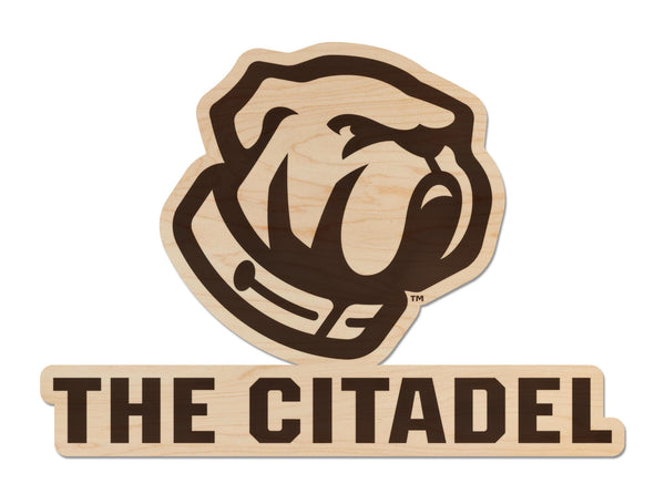 The Citadel Bulldog Wall Hanging – Crafted from Cherry and  Maple Wood - The Citadel Cadets