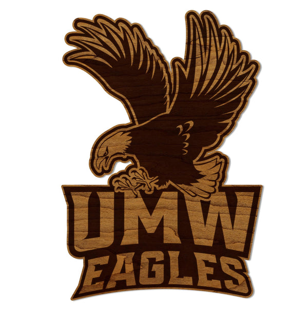 University of Mary Washington Eagles Wall Hanging - Crafted from Cherry and Maple Wood