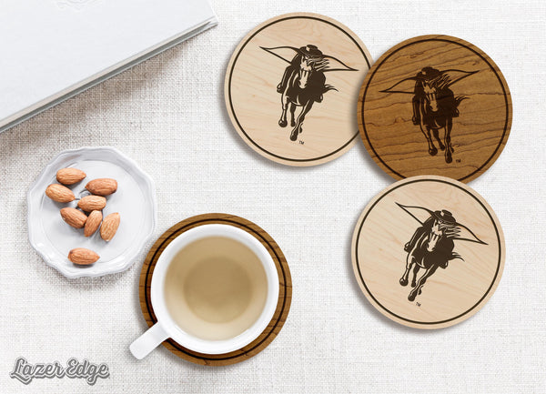 Texas Tech University Red Raider Coaster – Crafted from Cherry or Maple Wood – Texas Tech Red Raiders