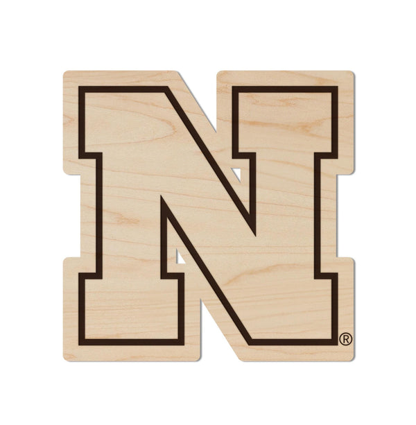 University of Nebraska N Logo Magnet - Crafted from Cherry or Maple Wood - Air Force Falcons
