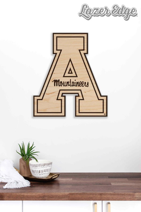 Appalachian State University Block A Logo Wall Hanging - Crafted from Cherry or Maple Wood - App State Mountaineers
