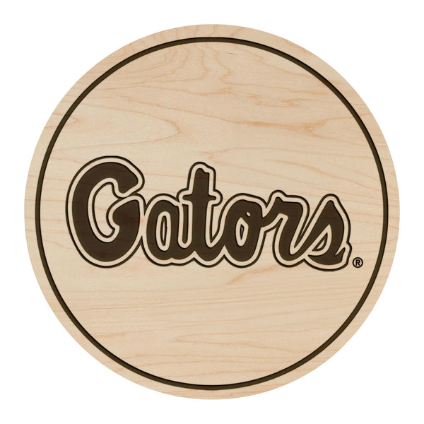 University of Florida Gators Coaster – Crafted from Cherry or Maple Wood – Florida Gators