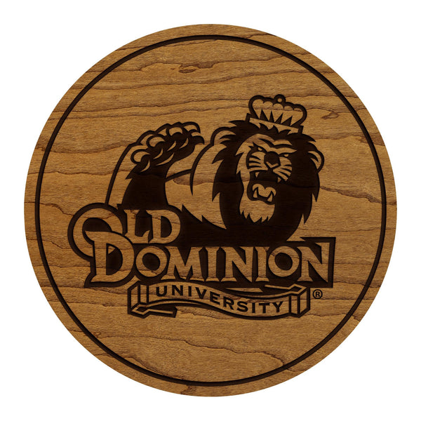 Old Dominion University Monarch Coasters – Crafted from Cherry or Maple Wood – Old Dominion Monarchs