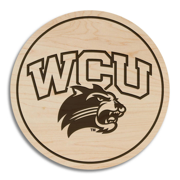 Western Carolina University Catamounts Coaster – Crafted from Cherry or Maple Wood – WCU Catamounts