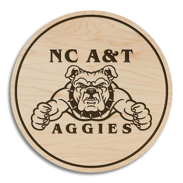 North Carolina Agricultural and Technical State University Aggies Coaster – Crafted from Cherry or Maple Wood – NC A&T Aggies