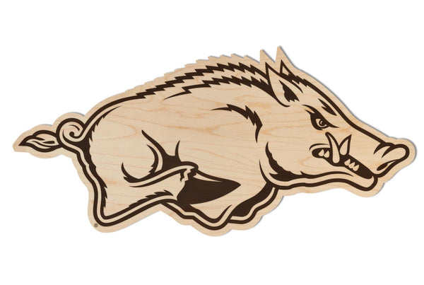 University of Arkansas Razorback Cutout Wall Hanging – Crafted from Cherry and  Maple Wood - Arkansas Razorbacks