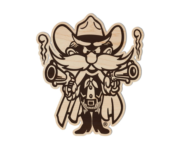 Texas Tech University Pistol Pete Magnet - Crafted from Cherry or Maple Wood - Texas Tech Red Raiders