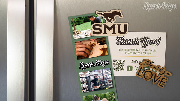 Southern Methodist University Mustangs Magnet - Crafted from Cherry or Maple Wood - SMU Mustangs
