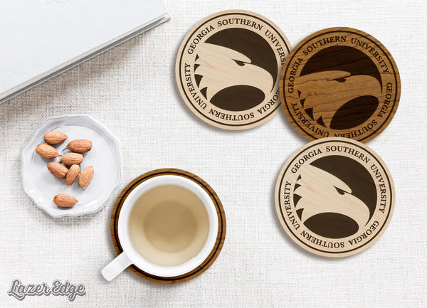 Georgia Southern Eagles Silhouette Coaster – Crafted from Cherry or Maple Wood – Georgia Southern Eagles