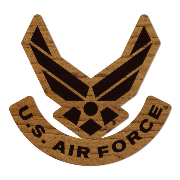 Air Force Emblem Magnet - Crafted from Cherry or Maple Wood - United States Air Force