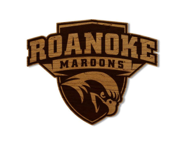 Roanoke College Maroons Wall Hanging - Crafted from Cherry and Maple Wood - Roanoke Maroons