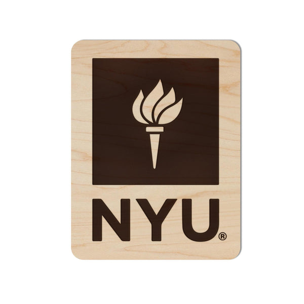 New York University NYU Magnet - Crafted from Cherry or Maple Wood - NYU Bobcats