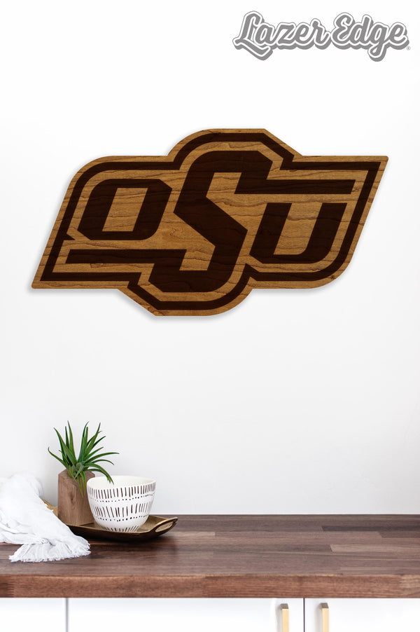 Oklahoma State University OSU Wall Hanging - Crafted from Cherry or Maple Wood - Oklahoma State Cowboys