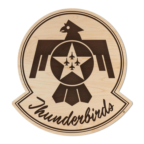 United States Air Force Thunderbirds Wall Hanging – Crafted from Cherry or Maple Wood