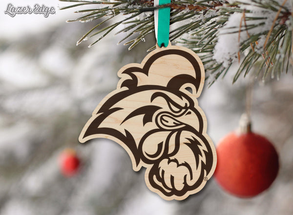 Coastal Carolina University Chanticleers Ornament – Crafted from Cherry and Maple Wood – Coastal Carolina Chanticleers