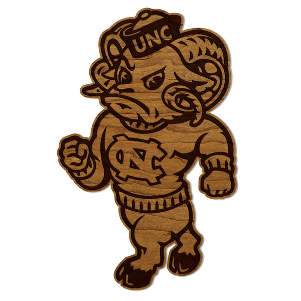 University of North Carolina Strutting Ramses Wall Hanging – Crafted from Cherry and  Maple Wood - UNC Tarheels