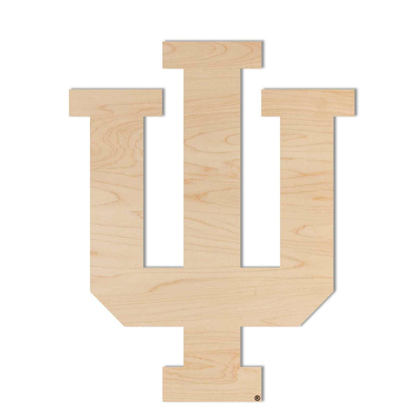 Indiana University IU Block Letters Wall Hanging - Crafted from Cherry or Maple wood - Indiana Hoosiers