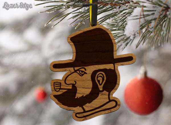 Appalachian State University Yosef Ornament – Crafted from Cherry and Maple Wood – App State Mountaineers