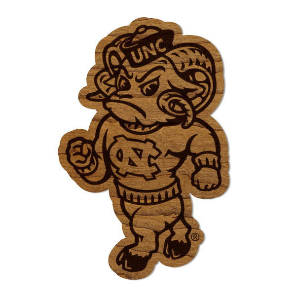 University of North Carolina Chapel Hill Strutting Ramses Magnet - Crafted from Cherry or Maple Wood - UNC Tar Heels
