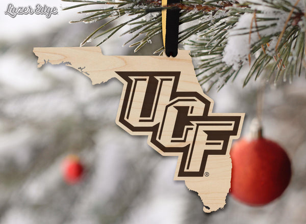 University of Central Florida UCF Ornament – Crafted from Cherry and Maple Wood – UCF Knights