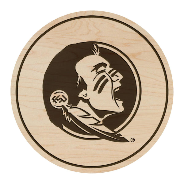 Florida State University Seminoles Coaster – Crafted from Cherry or Maple Wood – Florida State Seminoles