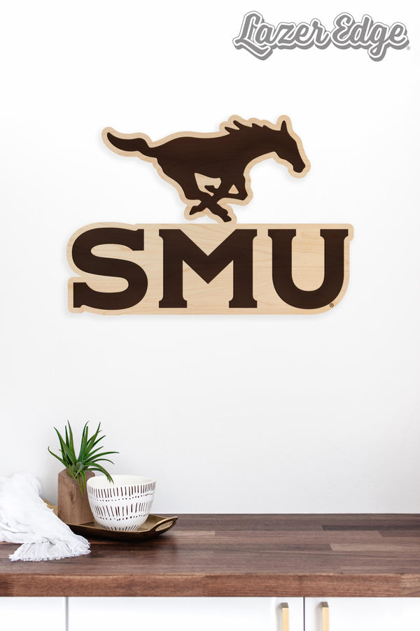 Southern Methodist University Mustangs Cutout Wall Hanging – Crafted from Cherry and  Maple Wood - SMU Mustangs